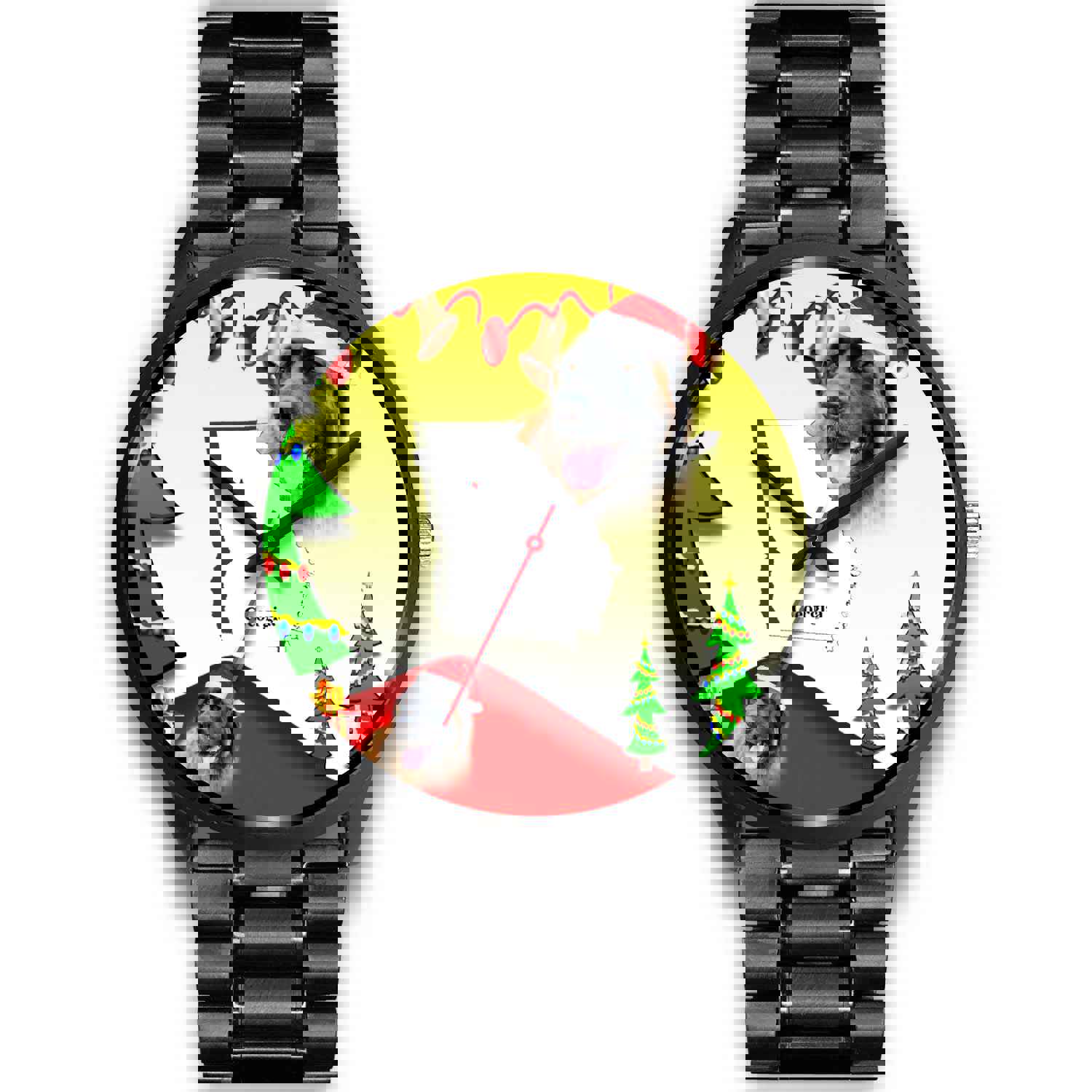 Leonberger Dog Georgia Christmas Special Wrist Watch