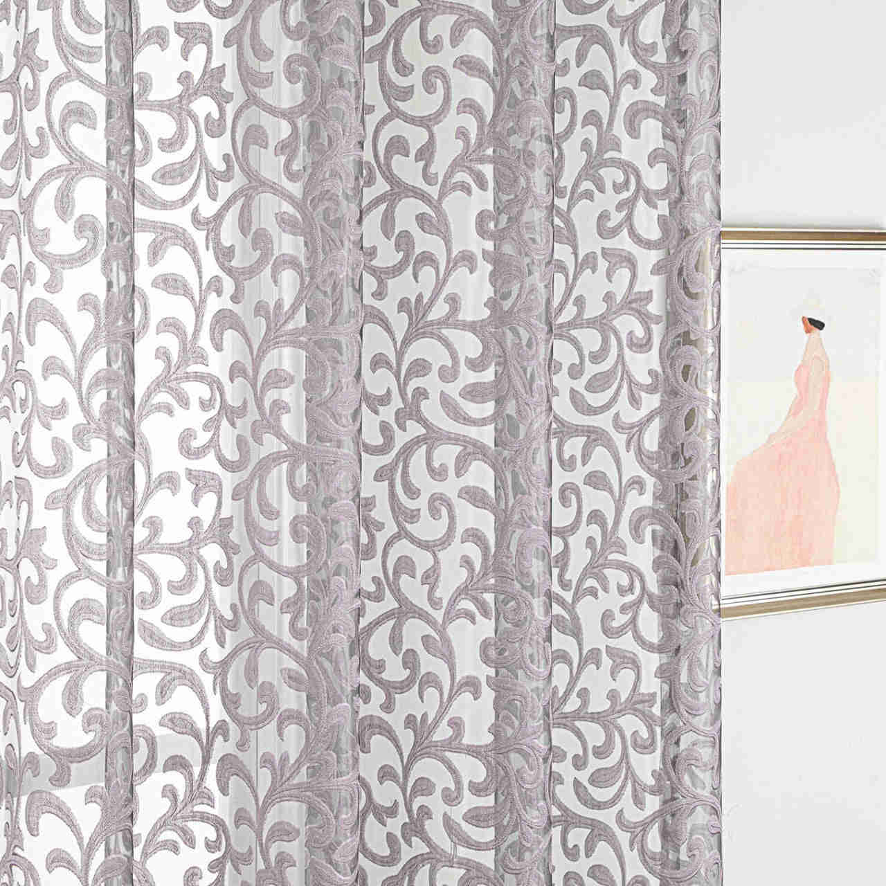 Sheer Curtain Panel Window Treatment - Dolce Mela - Artemis 60x100H