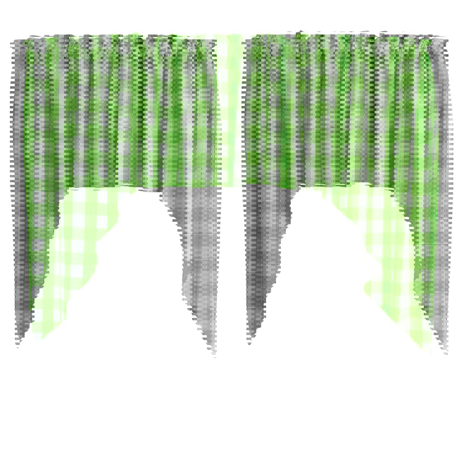 Swag Valance Cotton Gingham Checkered Print 58 Wide / 36 Tall