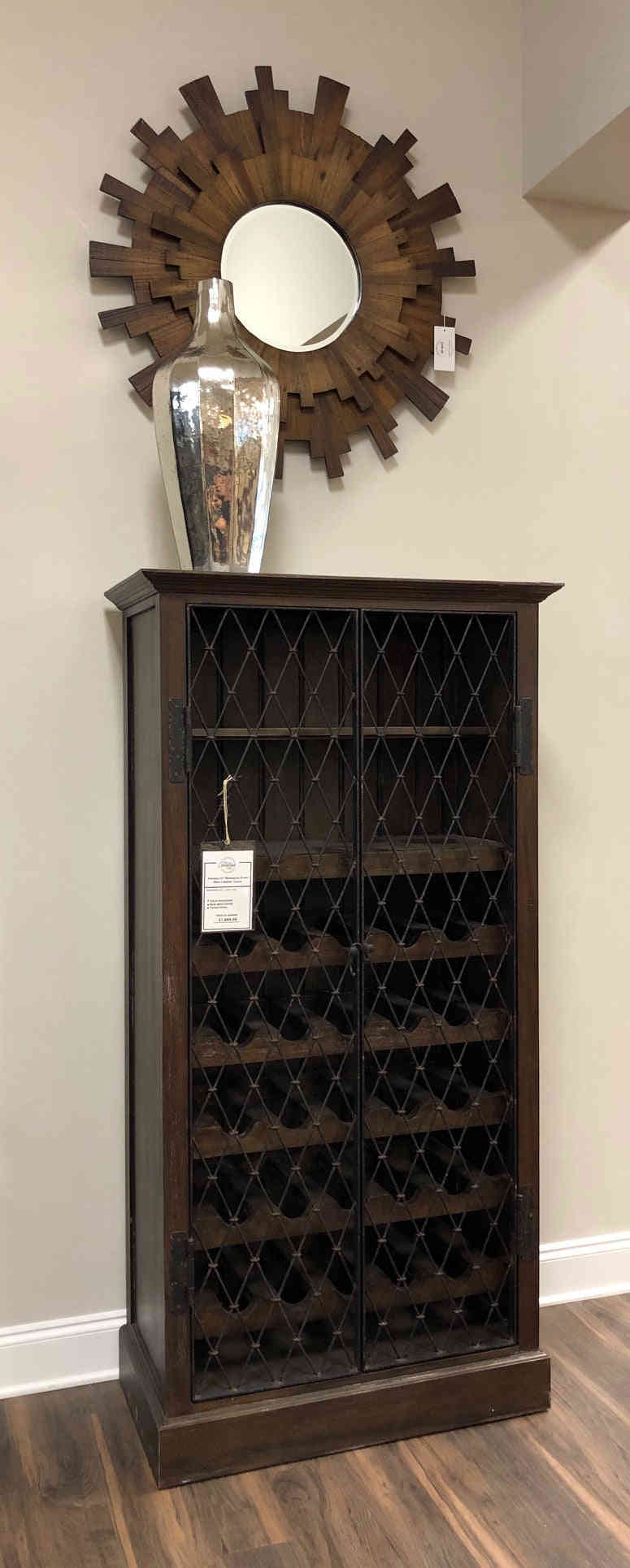 Sonoma 35 Mahogany & Iron Wine Cabinet - Cocoa