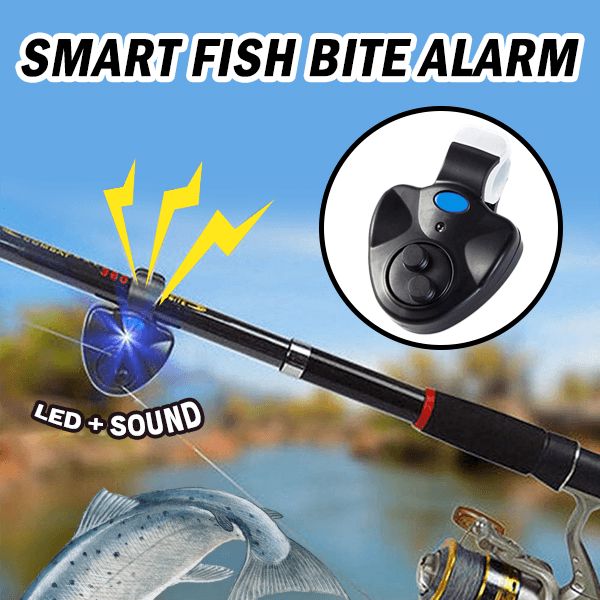 Universal Fishing Alarm with LED Light and Sound Alert for Fishing Rods