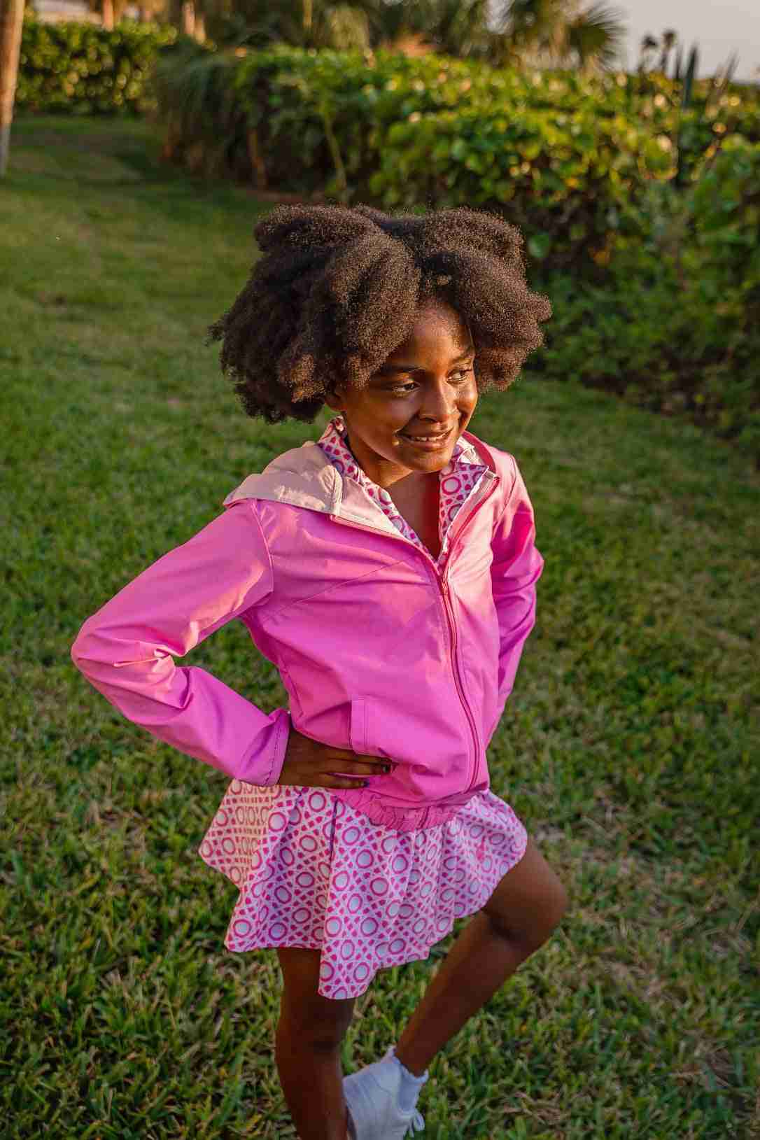 Girls Paisley Hoodie - Bubblegum Pink