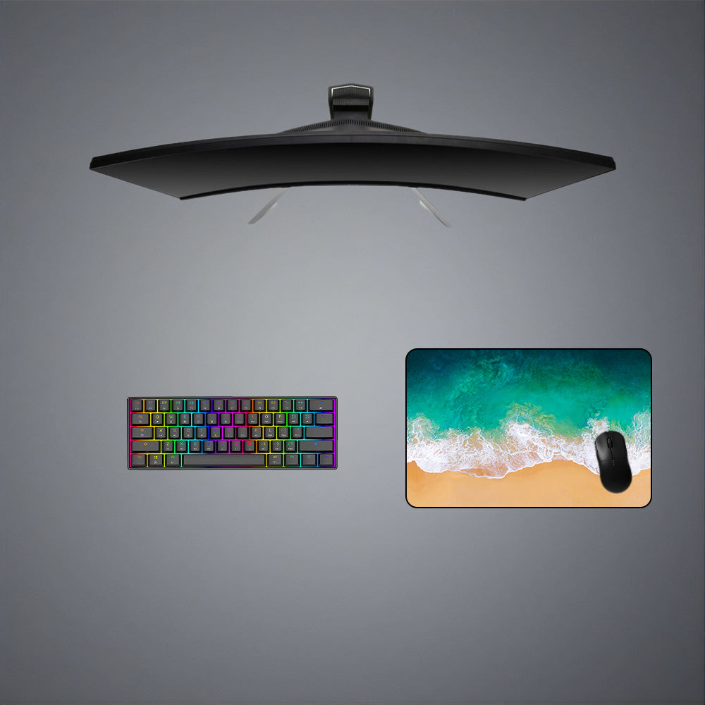Beach Waves Design Gaming Mouse Pad for Computer Desk - M-XXL Size