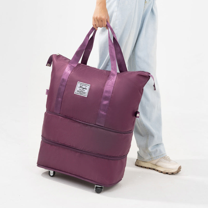 New Universal Wheel Travel Bag With Double-layer Dry And Wet Separation