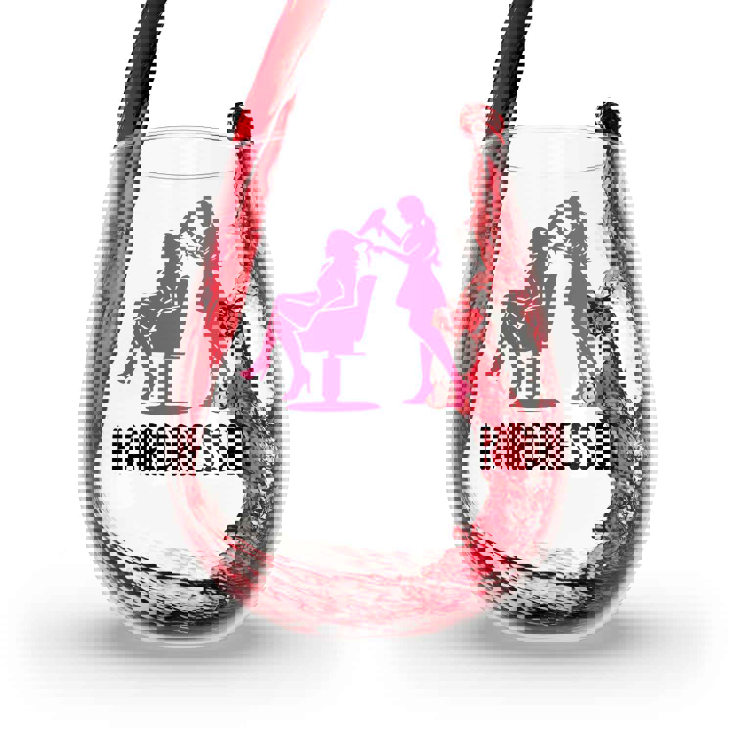 Hairdresser Stemless Wine Glass - Perfect Gift for Stylists