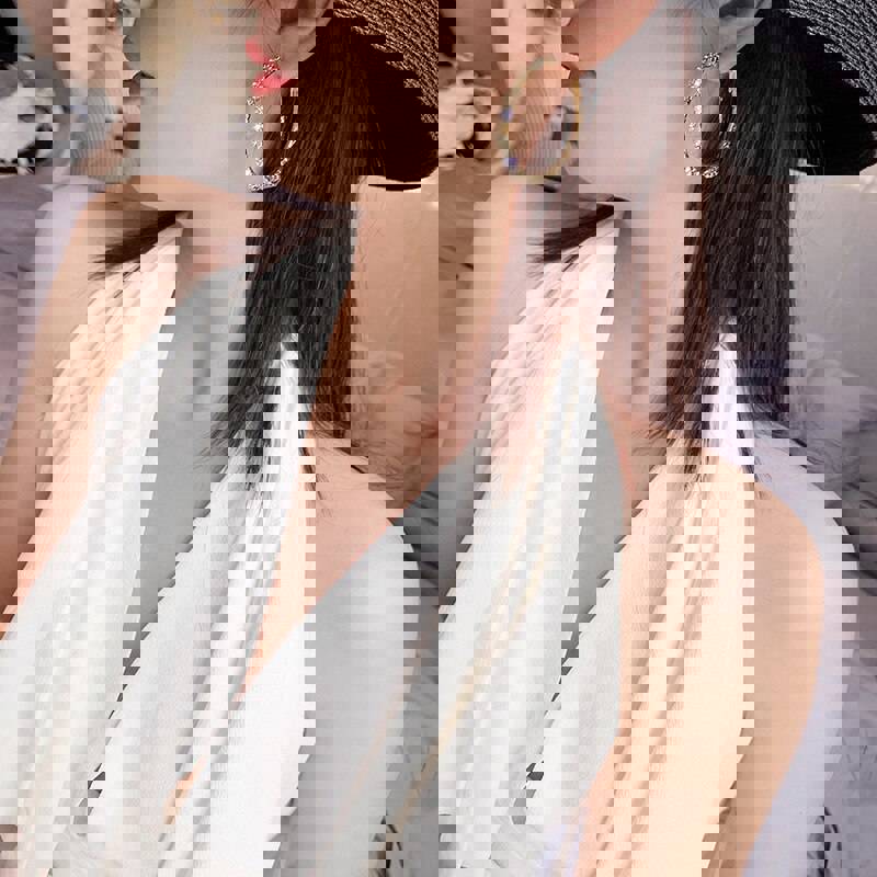 2022 Trendy Round Crystal Hoop Earrings for Women - Shiny Wedding & Party Jewelry Gift