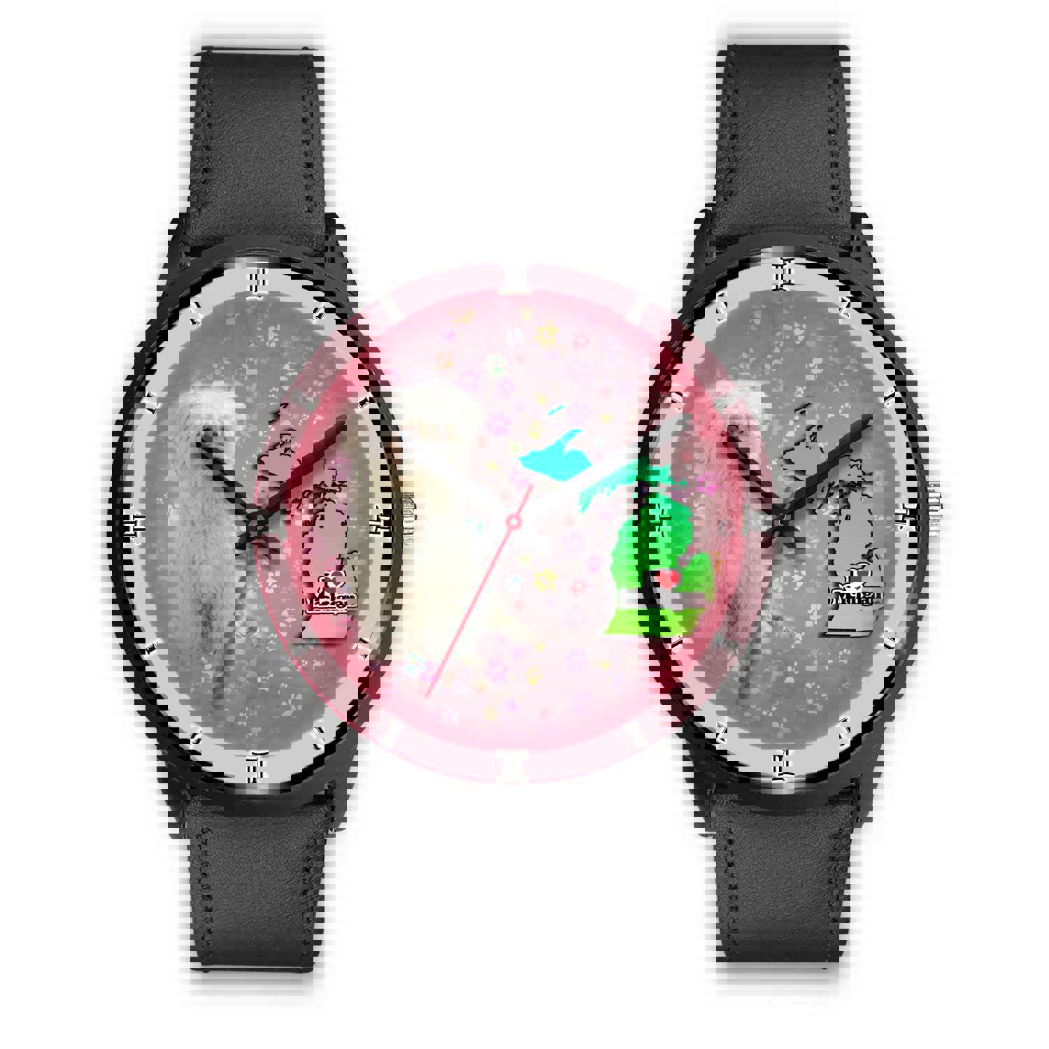 Meltese Dog Michigan Christmas Special Wrist Watch