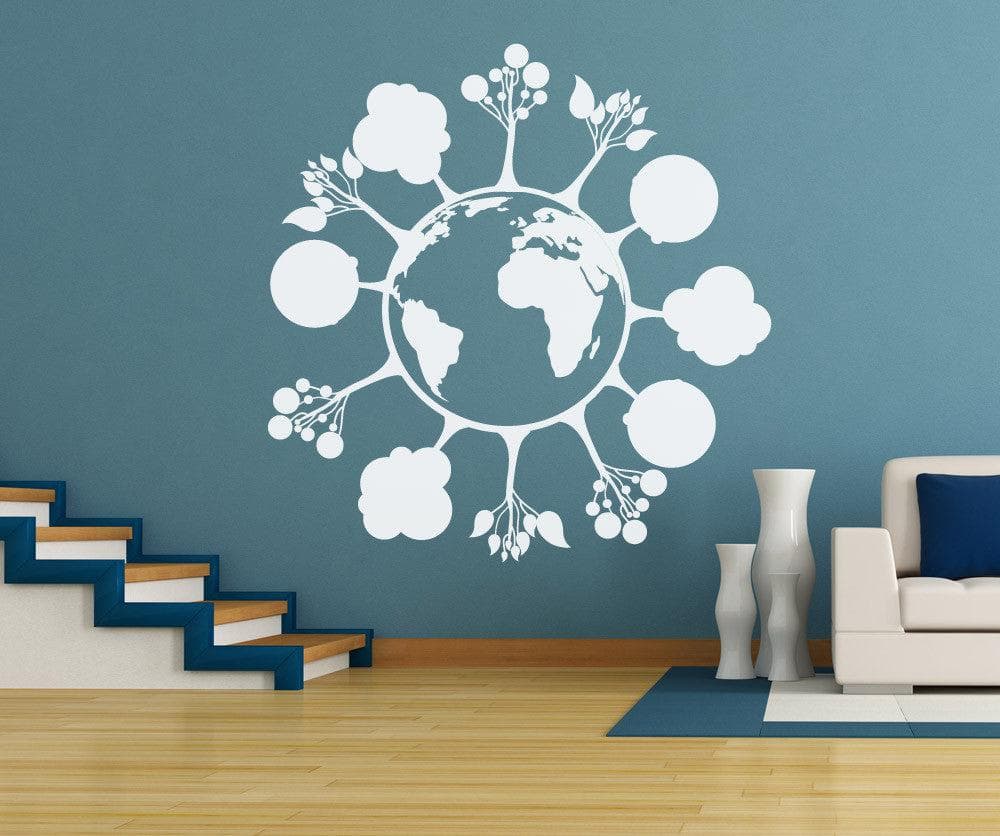 Vinyl Wall Decal Sticker Trees on Earth #1207