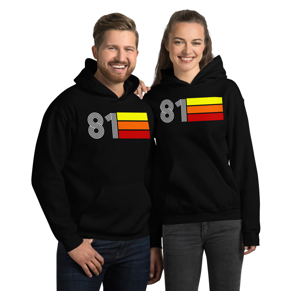 Retro Expo 1981 Unisex Hooded Sweatshirt for Men and Women