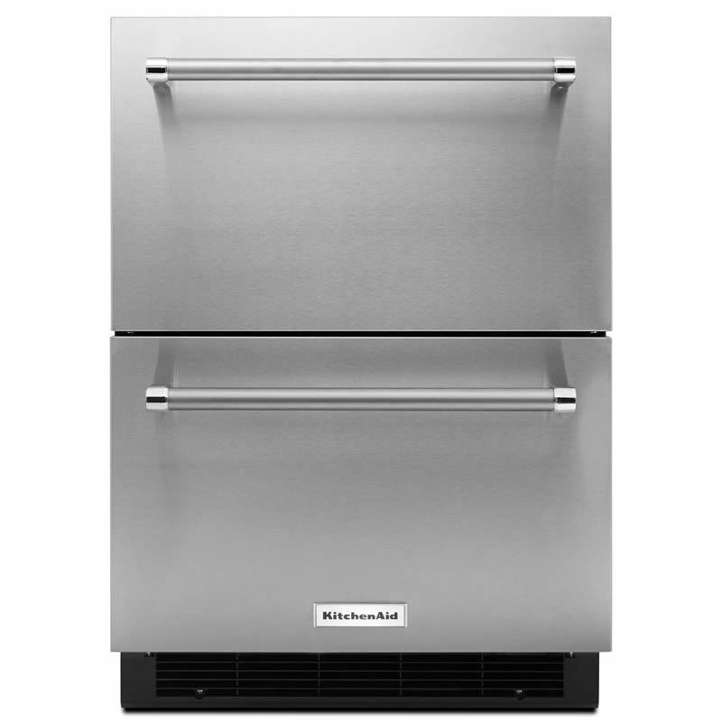 KitchenAid 24-inch, 4.7 cu.ft. Freestanding Refrigerator/Freezer Drawer with Ice Maker KUDF204ESB