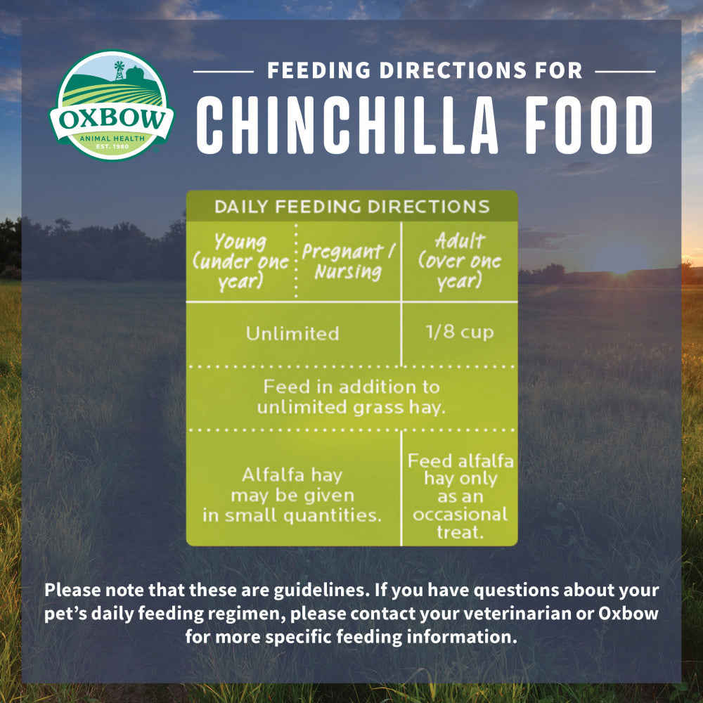 Oxbow Animal Health Essentials Chinchilla Food - All Natural Nutrition for Chinchillas