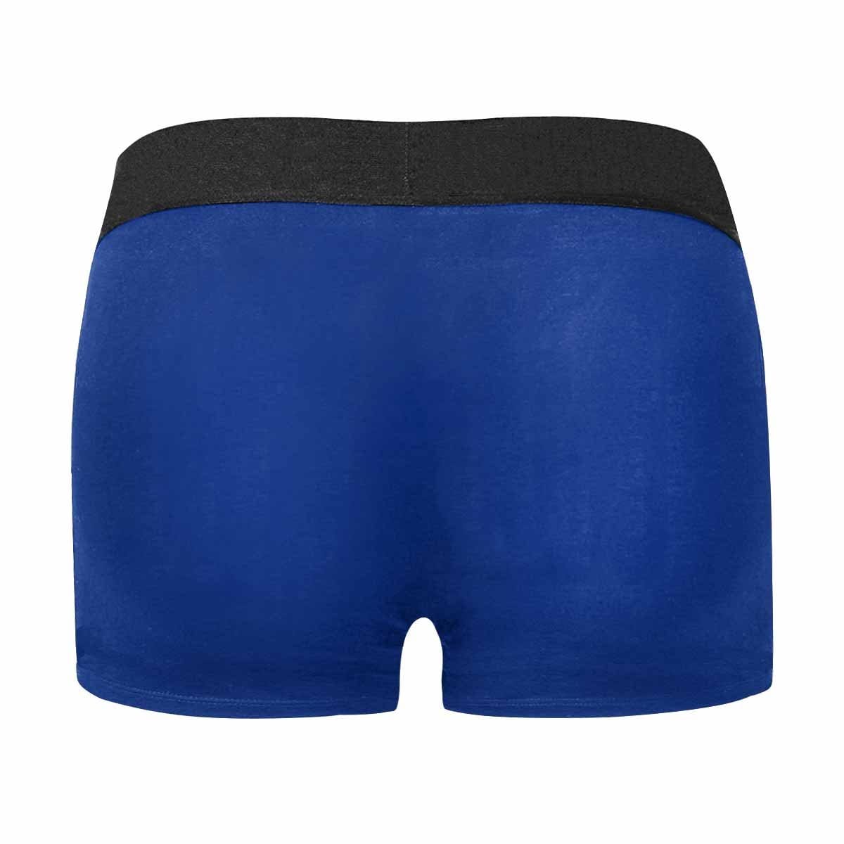 Custom Face Blue Pocket Mens Boxer Briefs - Personalized Underwear for Valentine's Day Gift