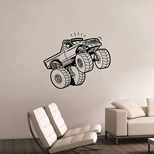 Monster Truck Vinyl Wall Sticker - Durable Decal for Kids and Adults