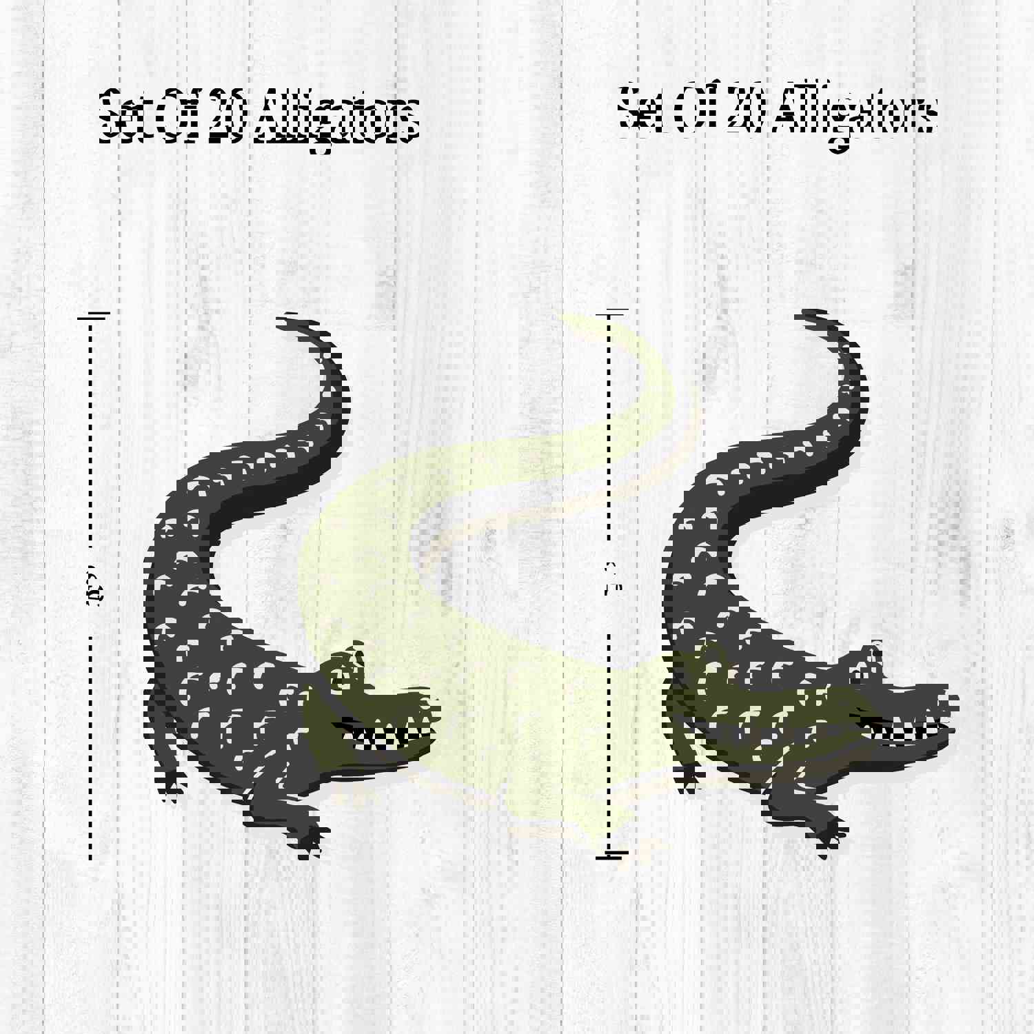 Alligators Wall Decals - Peel and Stick Home Decor