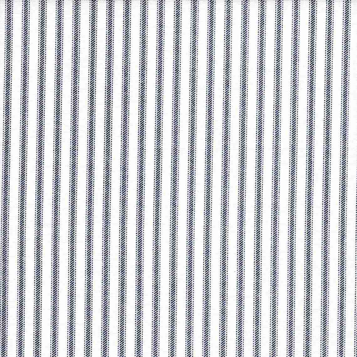 Empress Swag Valance in Classic Navy Blue Ticking Stripe on White