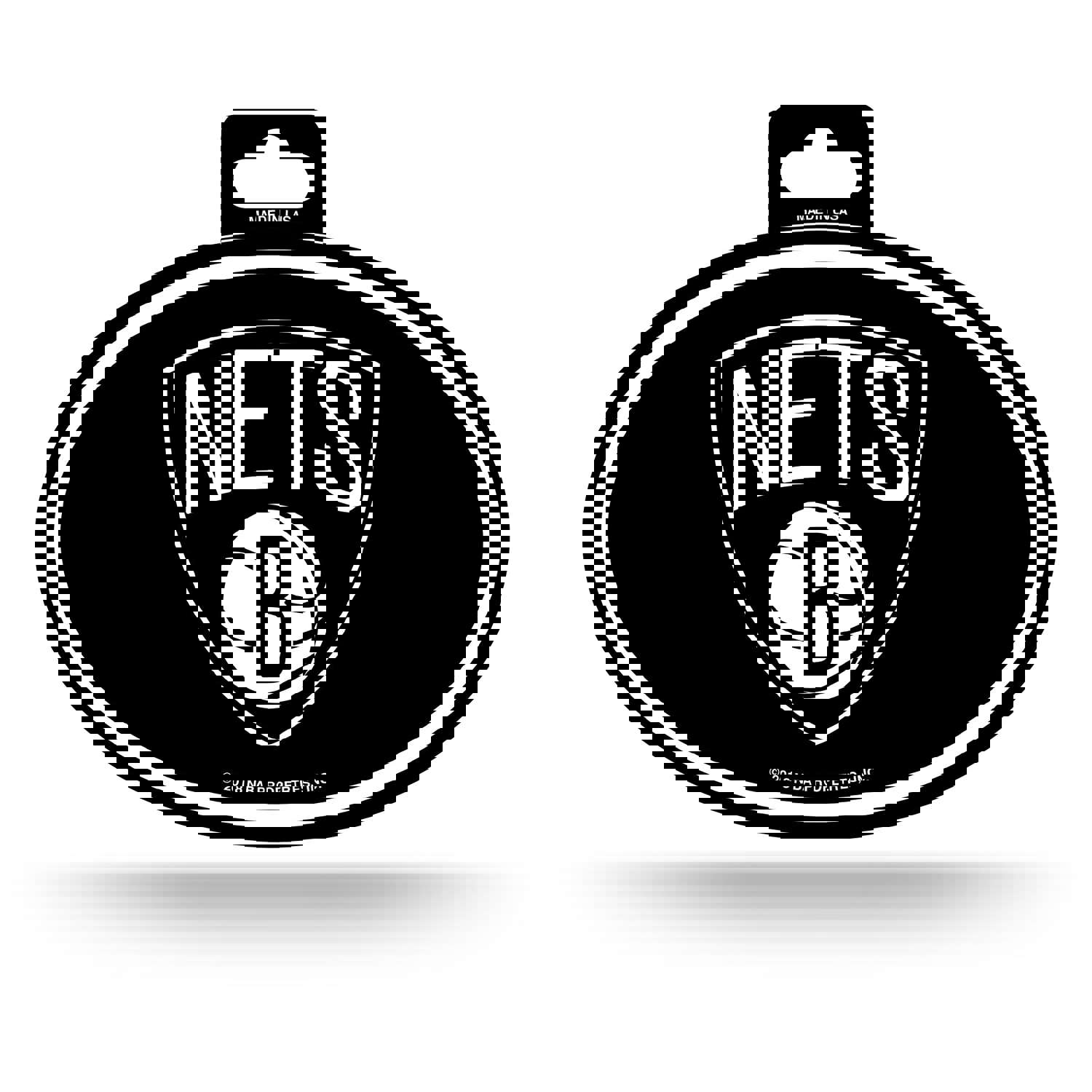 Brooklyn Nets Oval Decal Full Color Sticker - 3.75 x 5.75 Inches - Officially Licensed