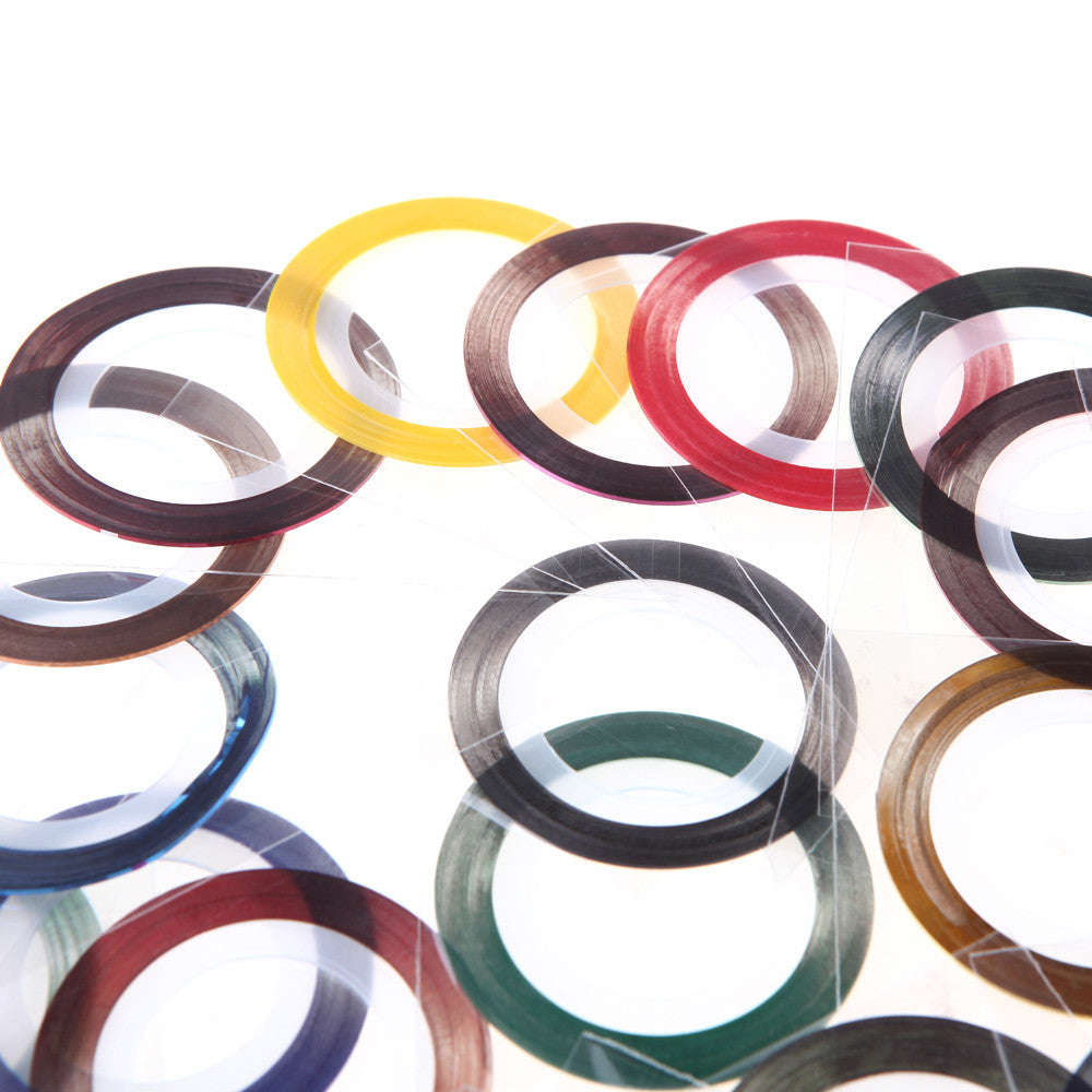 30 Mix Color Metallic Yarn Line Rolls for Nail Art Decoration