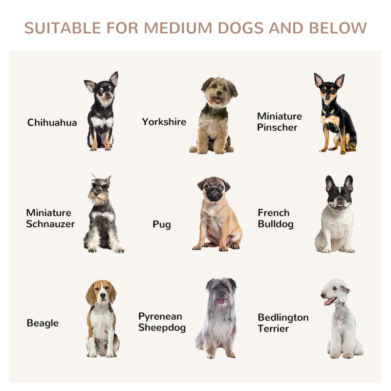 PawHut Dog Crate Furniture with Water-resistant Cushion, Double Doors, Indoor Pet Crate for Small & Medium Dogs