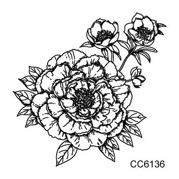 Rocooart Black White Style Temporary Tattoo Sticker - Tree Flower Leaf Rose Body Art