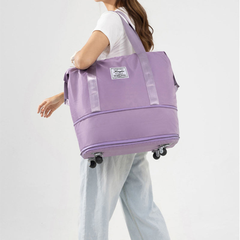 New Universal Wheel Travel Bag With Double-layer Dry And Wet Separation