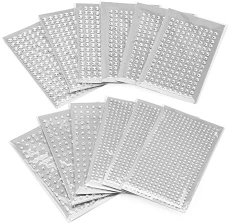 Gartful 2790 PCS Clear Self Adhesive Rhinestone Stickers for DIY Crafts, Wedding, and Decor