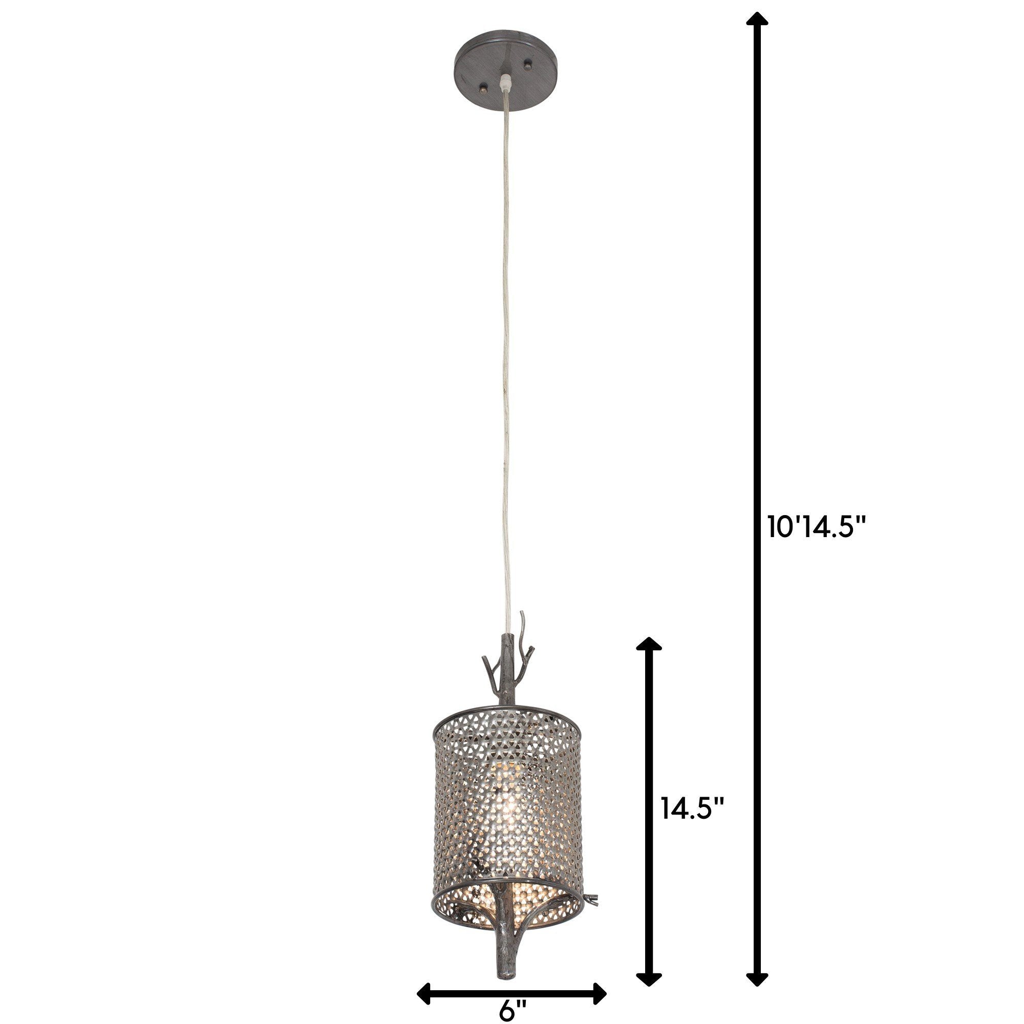 Treefold 1-Lt Mini Pendant - Steel