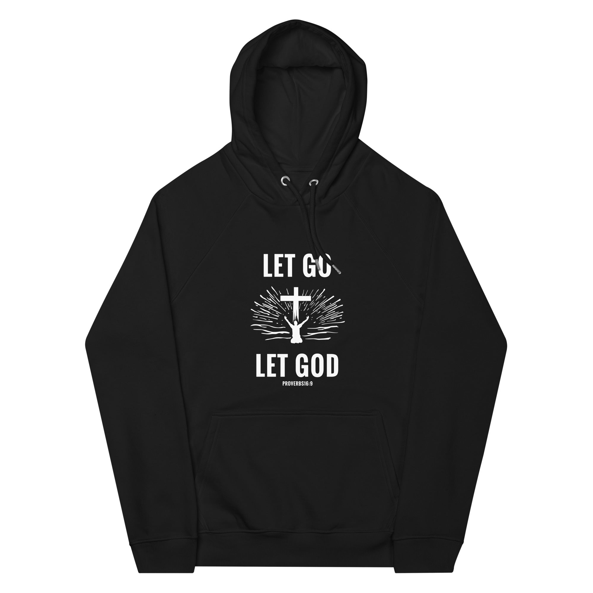 F&H Christian Let Go Let God with the Cross Women's Eco Raglan Hoodie