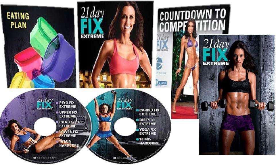 21 Day Fix Extreme Workout Program - Complete Base Kit Fitness DVD Set