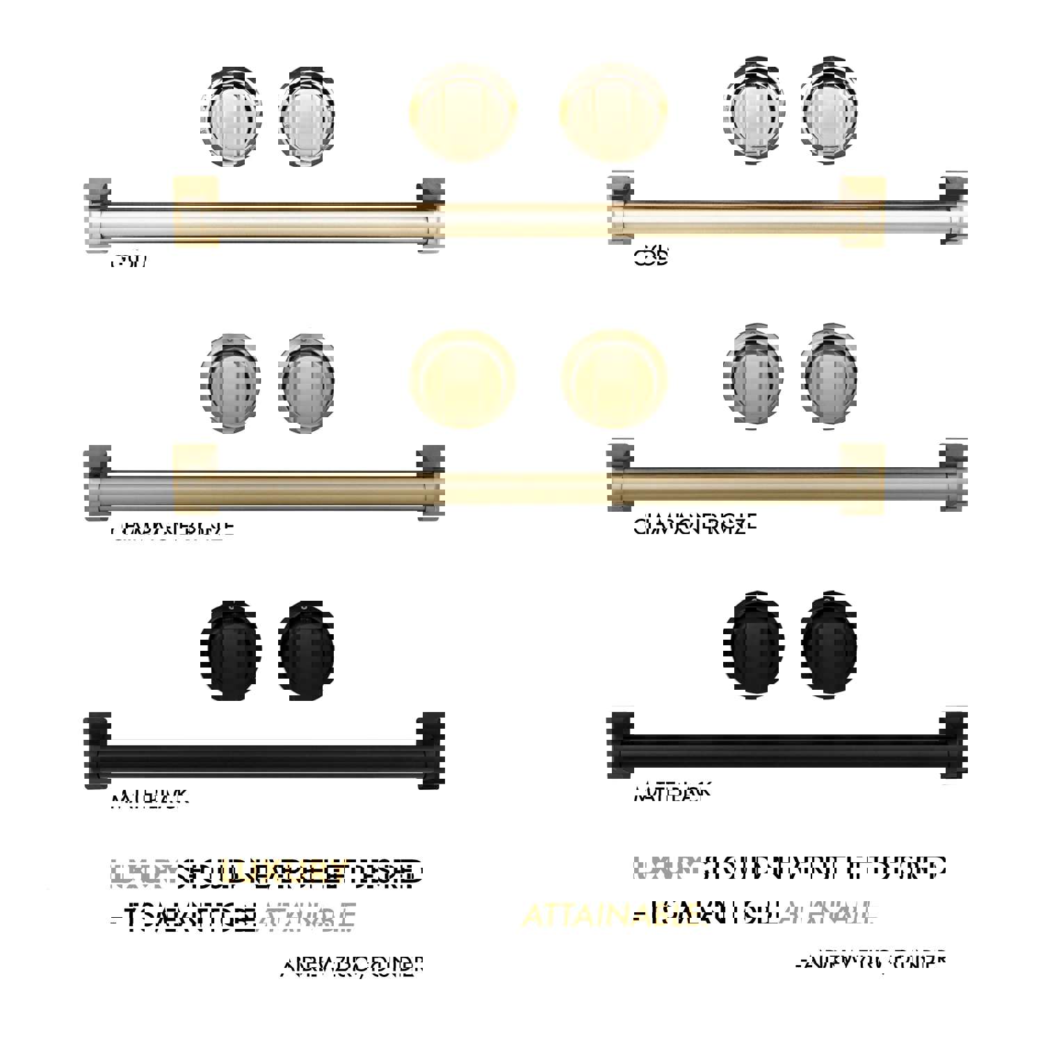 ZLINE Autograph Edition 36 French Door Refrigerator with Ice Maker - Black Stainless Steel & Champagne Bronze Trim
