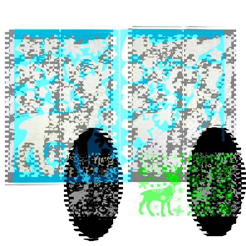 Qfdian CHRISTMAS Decorations - Merry Christmas Snowflake Snowman Window Sticker