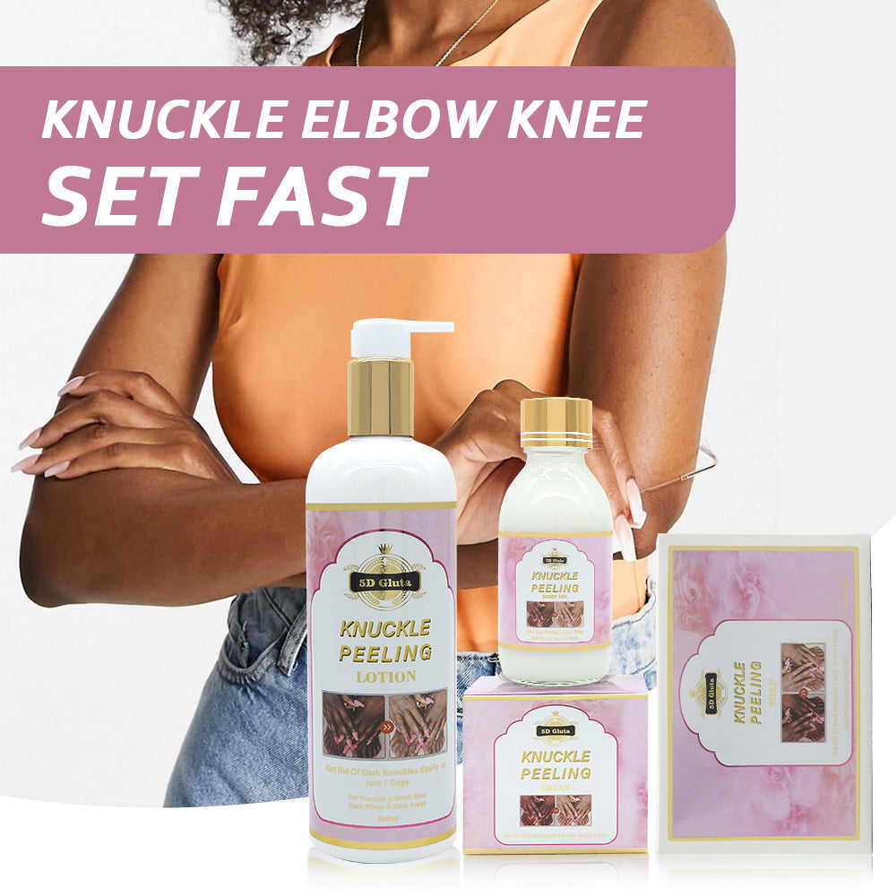 5D Gluta Dark Knuckles Clears Skincare Set 4 IN 1 - Whitening & Blemish Removal for Elbows, Knees & Toes