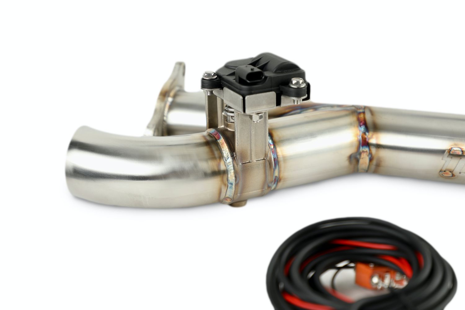 SIDE PIECE Header Pipe with Electronic Cutout for RZR Turbo