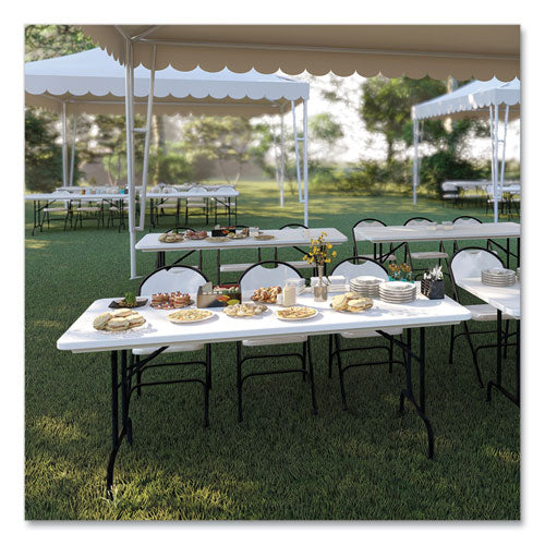 Correll Adjustable Folding Table Rectangular 48x24x22 To 32 Mocha Top Brown Legs
