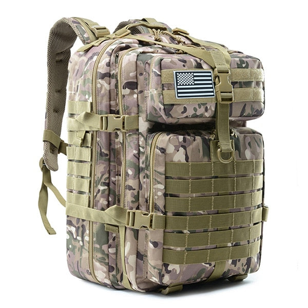 Large Capacity Unisex Army Tactical Backpack for Outdoor Activities