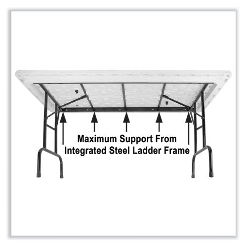 Correll Adjustable Folding Table Rectangular 48x24x22 To 32 Mocha Top Brown Legs