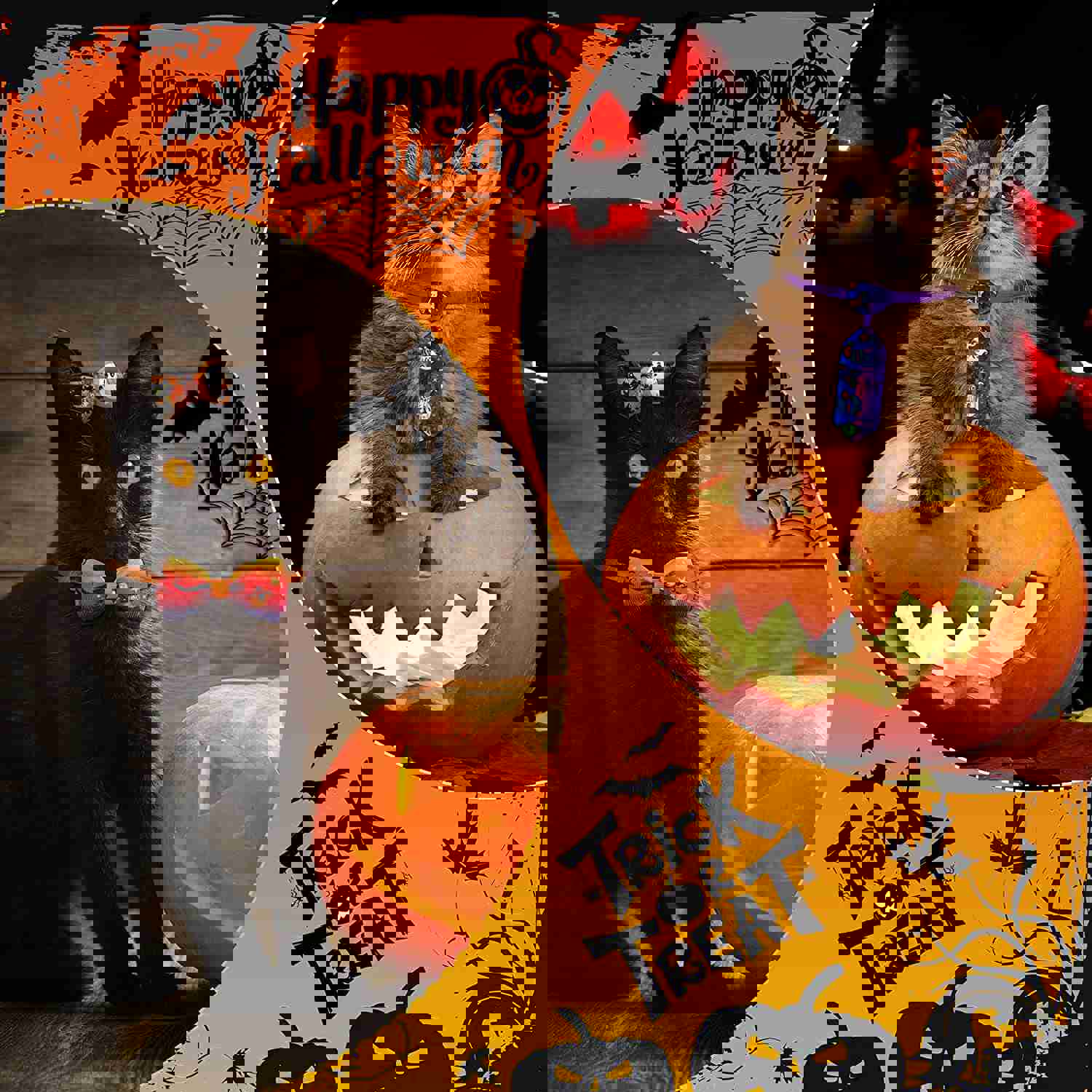 34 Pieces Halloween Dog Bow Ties Collar Set with Adjustable Accessories for Pets