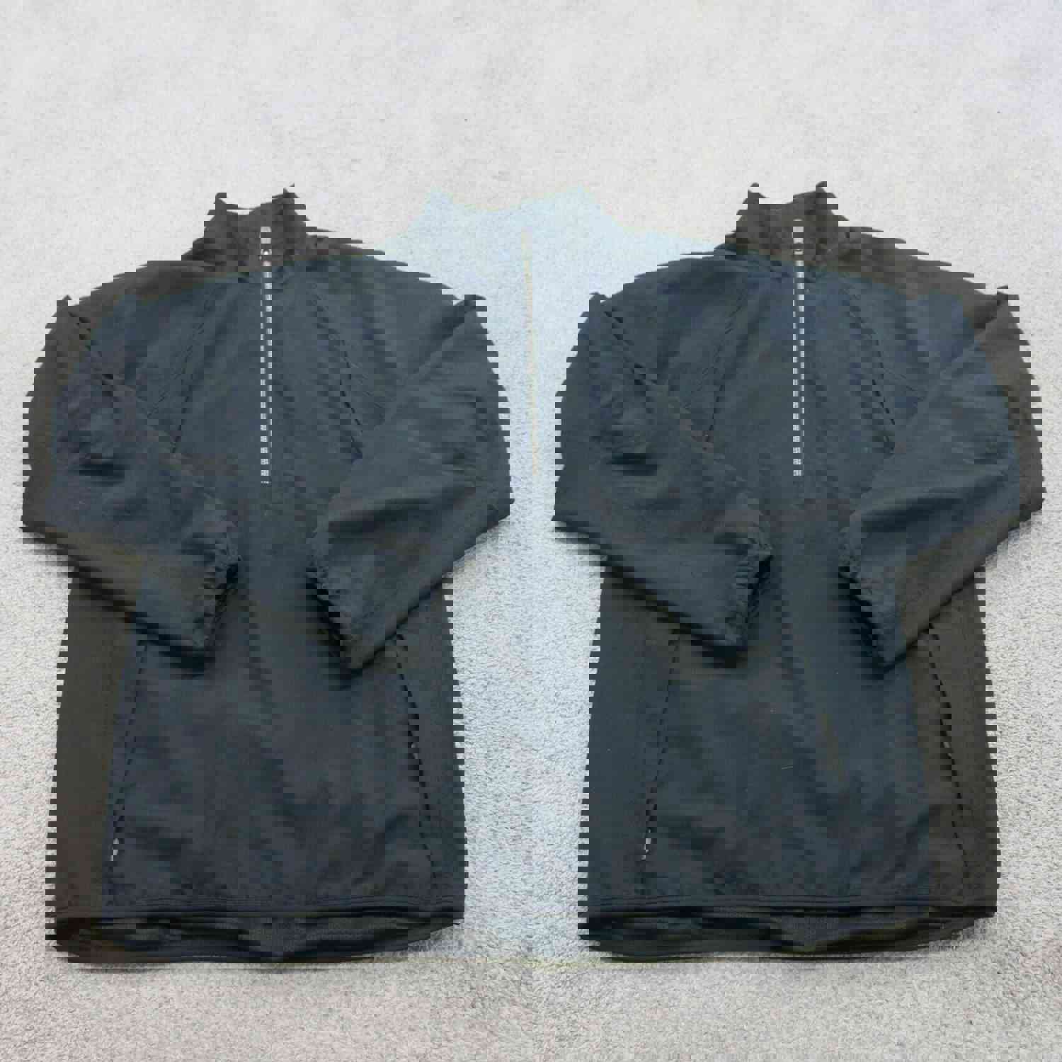 Adidas Men's X Large Black 14 Zip Long Sleeve Lightweight Jacket with Pockets