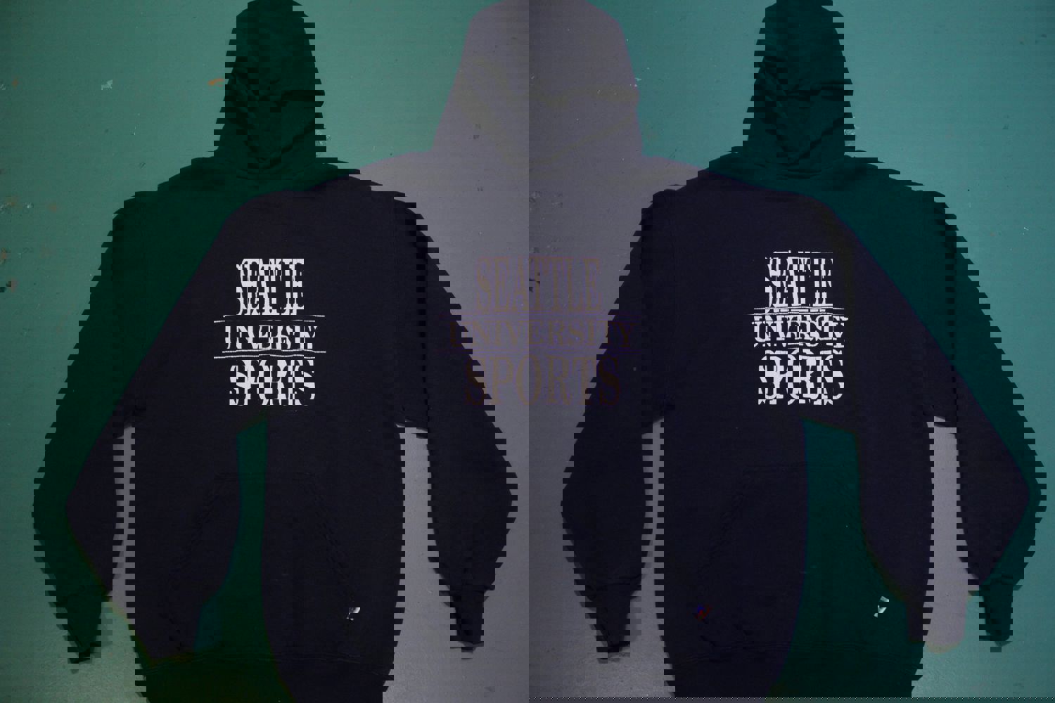Seattle University Sports Vintage 90s Russell Hoodie Sweatshirt