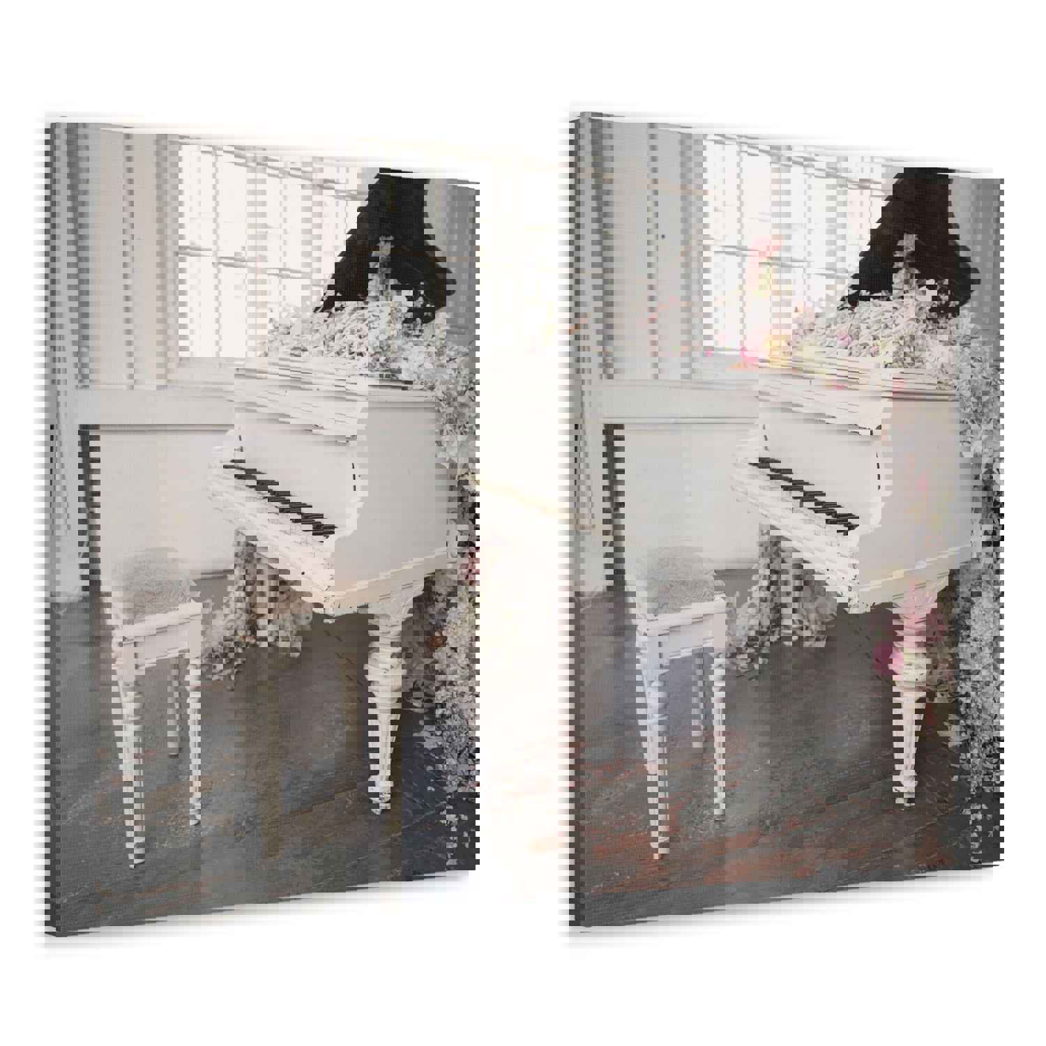 Piano with Flowers Music Lovers Delight Canvas Wall Art for Home Decor