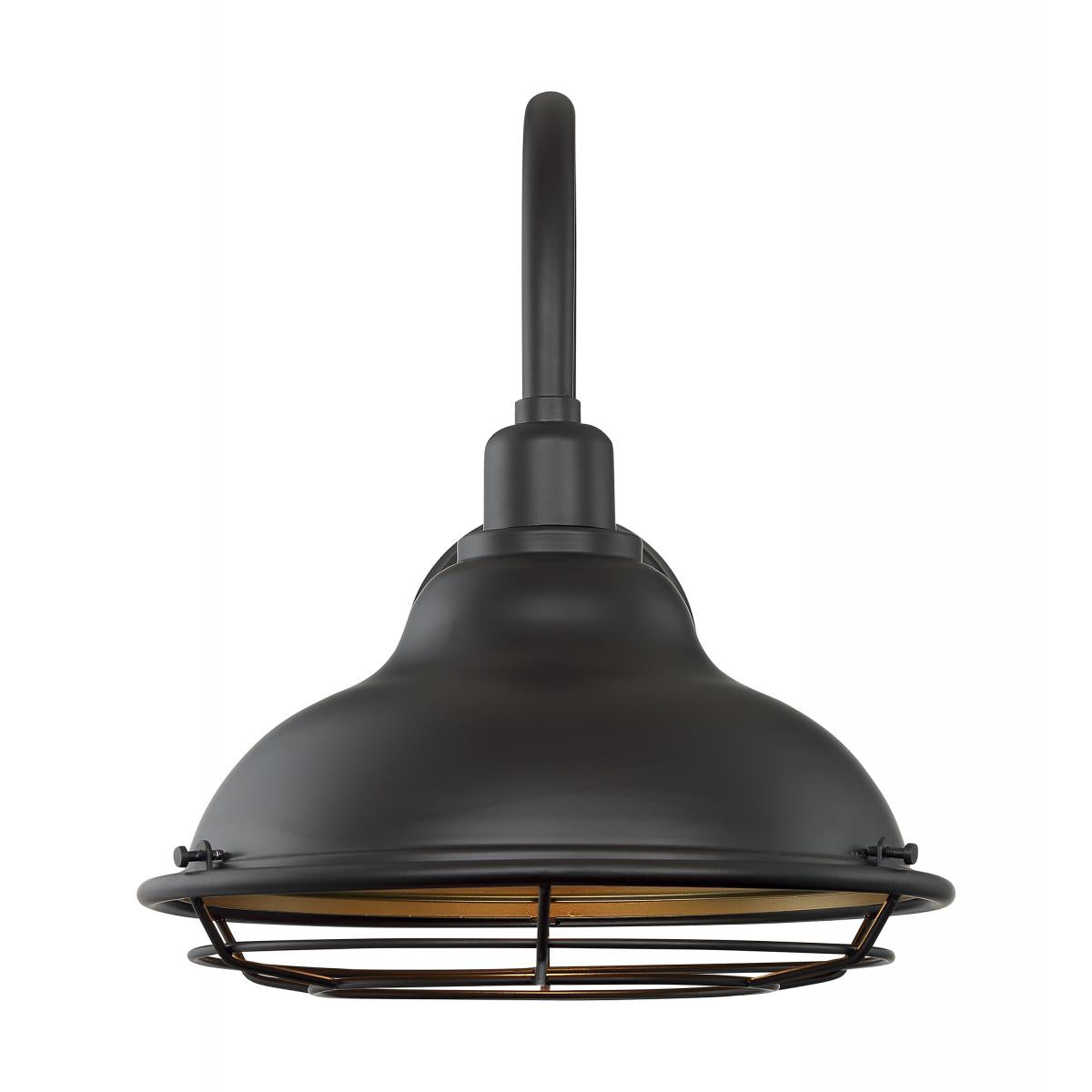 60-7012 NEWBRIDGE 1LT LG OUTDOOR WALL Sconce - Dark Bronze and Gold Finish