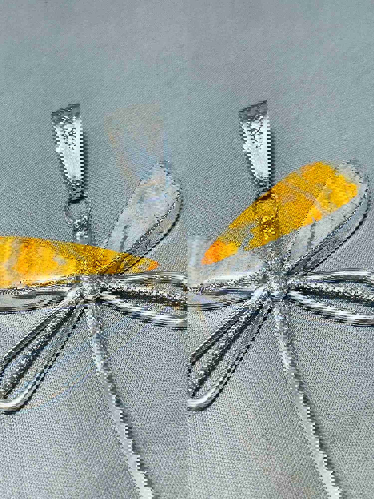 Exquisite Navajo Sterling Silver Dragonfly Pendant with Honeybee Wings