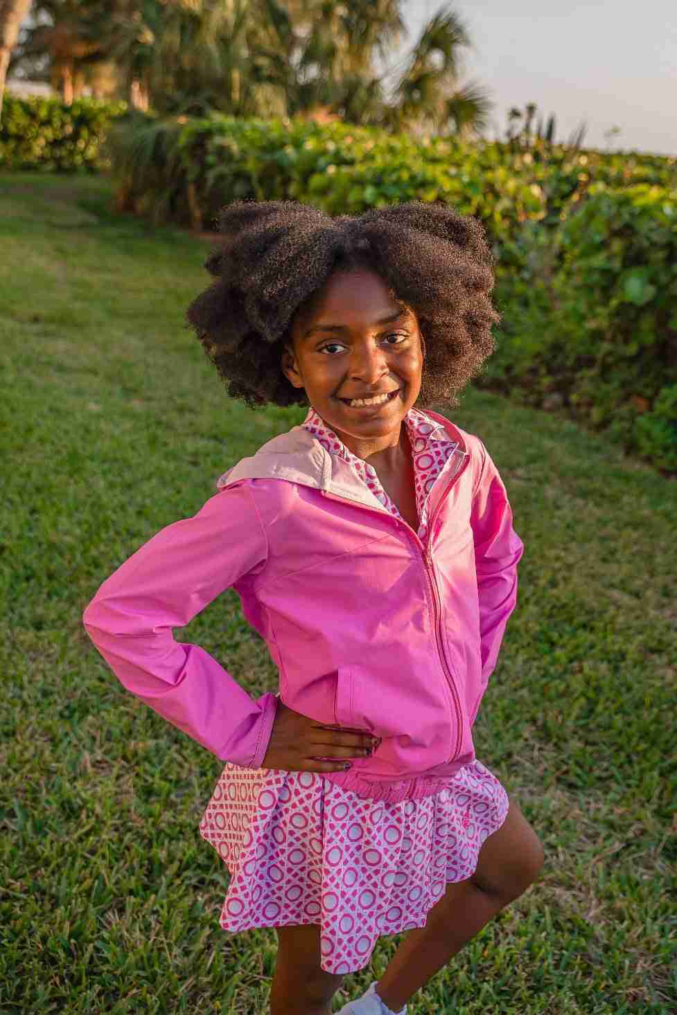 Girls Paisley Hoodie - Bubblegum Pink