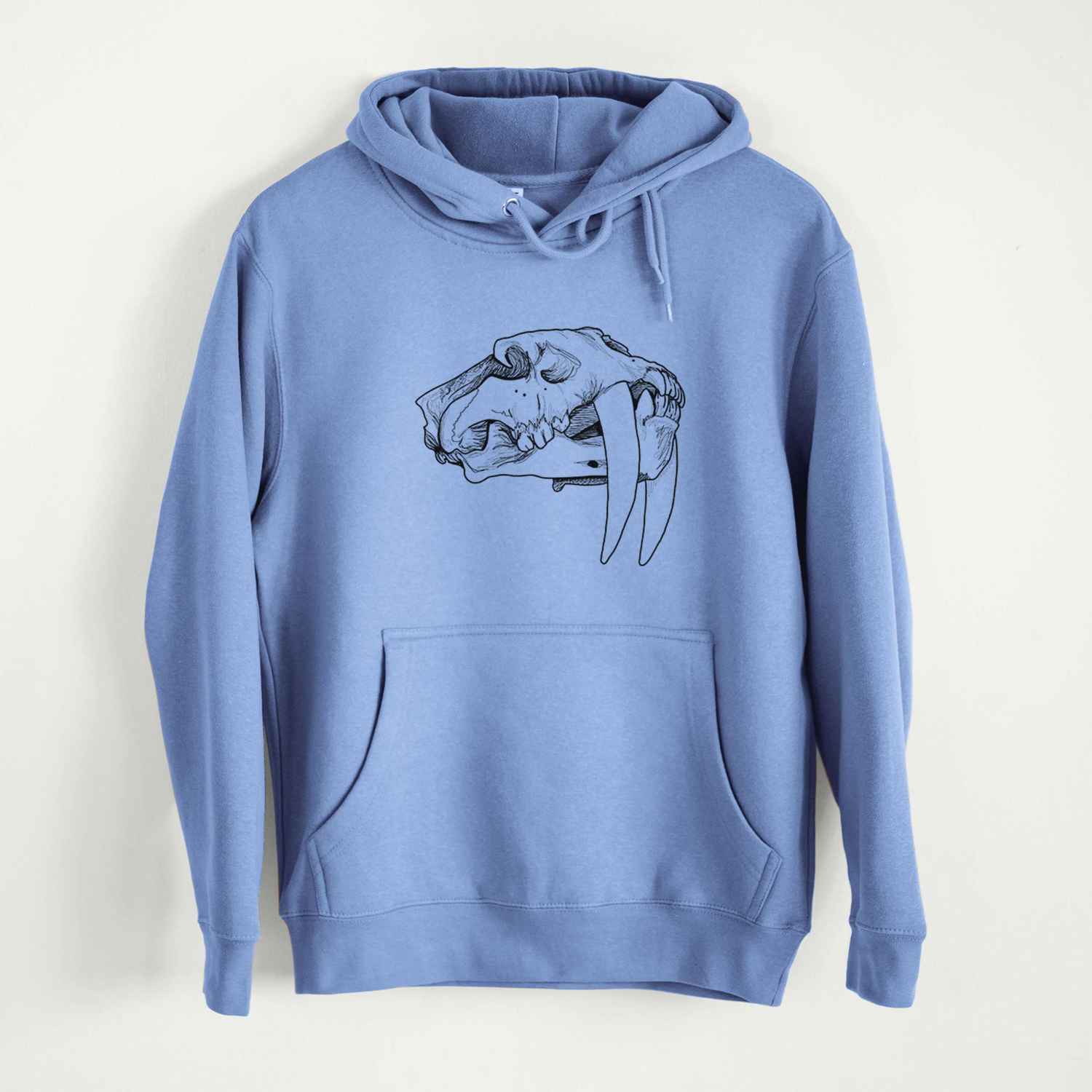 Saber-toothed Tiger Skull - Mid-Weight Unisex Premium Blend Hoodie