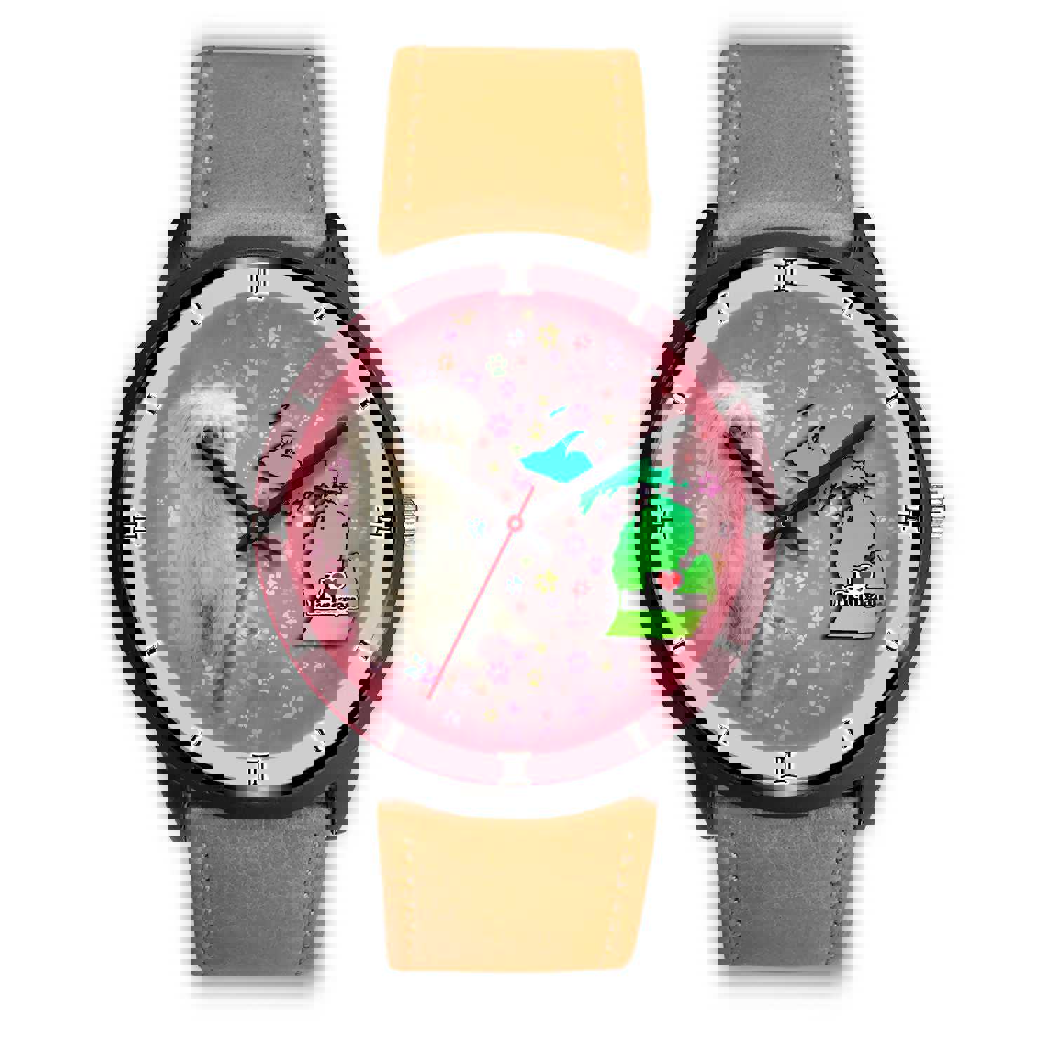 Meltese Dog Michigan Christmas Special Wrist Watch
