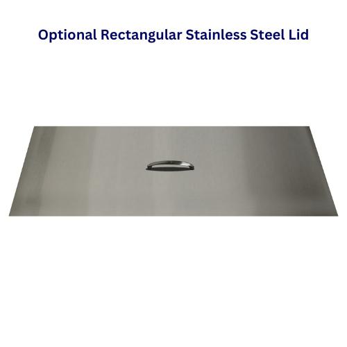 The Outdoor Plus 96 Rectangular Calabasas Stainless Steel Fire Table