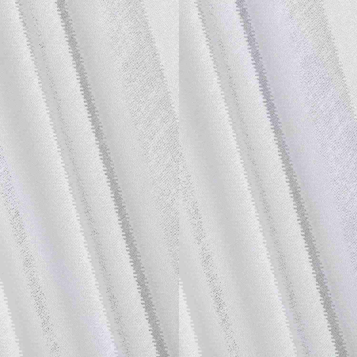 Backtab White Linen Sheer Curtain - 5 Color Options, Adjustable & Customizable