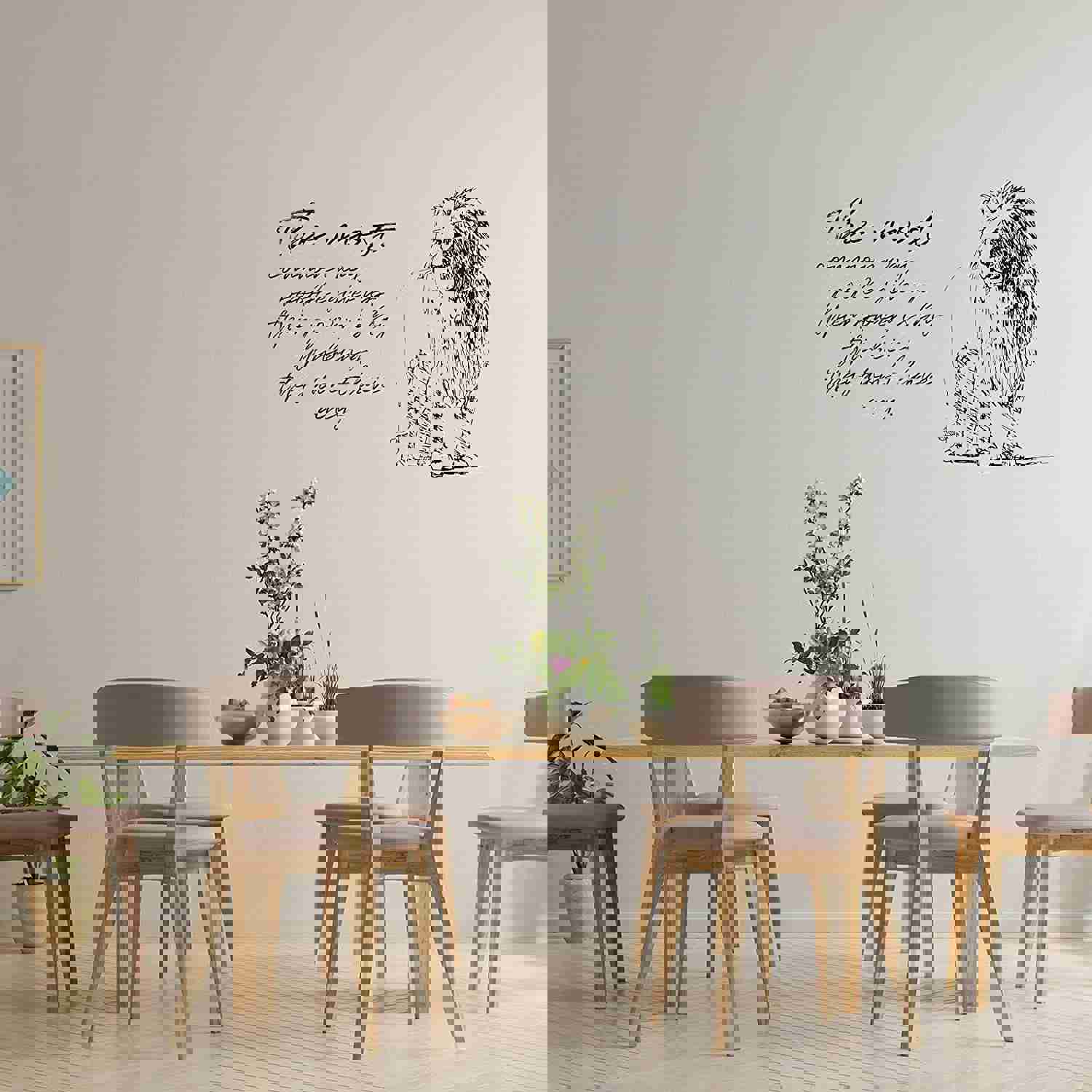 Animal Life Quote Vinyl Wall Sticker Decal - Power Lion Motivation Quote