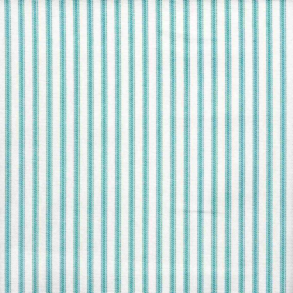 Empress Swag Valance in Farmhouse Aqua Blue Ticking Stripe