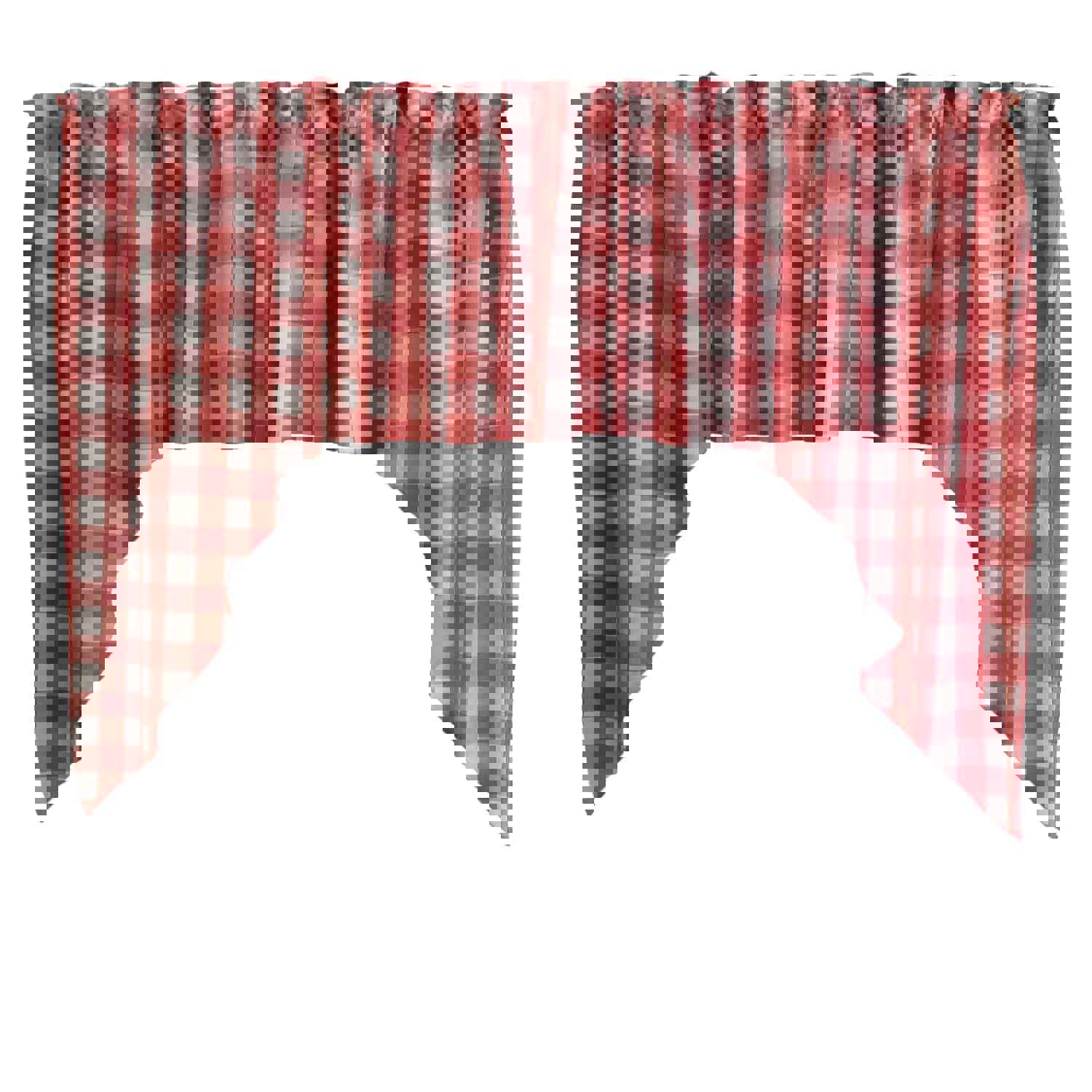 Swag Valance Cotton Gingham Checkered Print 58 Wide / 36 Tall