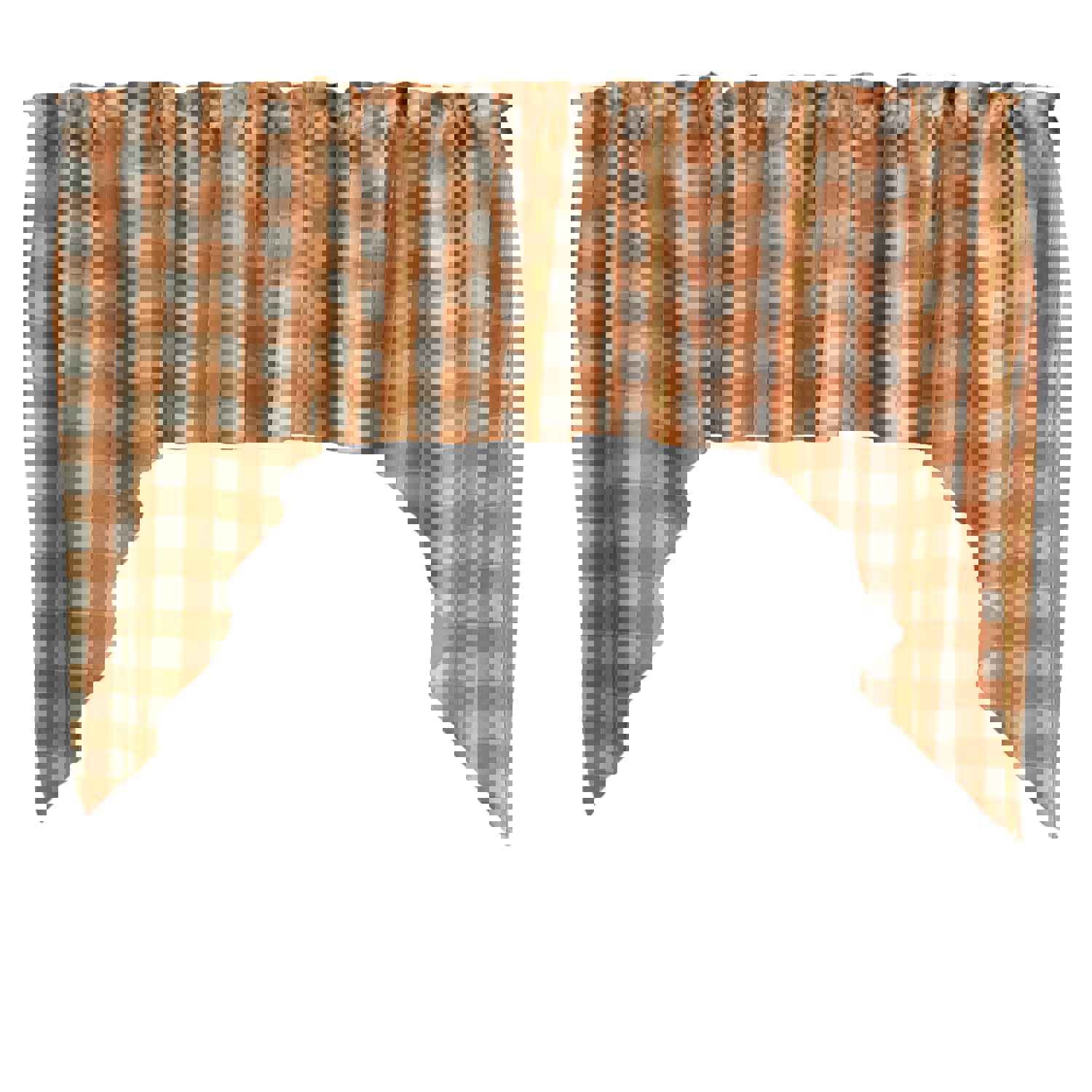 Swag Valance Cotton Gingham Checkered Print 58 Wide / 36 Tall